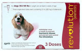Zoetis: Revolution 120mg Selamectin for Dogs (20.1–40 lbs) – 3 Doses (20 mL Each)