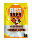 First Bark Yummylicious Treats Chicken & Cod Sandwich