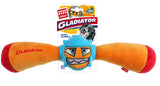 Gigwi Gladiator Squeaker Inside Plush/TPR Dog Toy (Yellow)