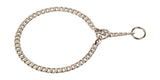 Kennel Flat Bronze Choke Chain Thin (L = 24" - 26") - Nickle