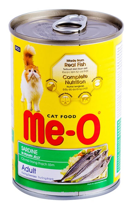 MeO Sardine In Prawns Jelly Adult Cat (Tin)