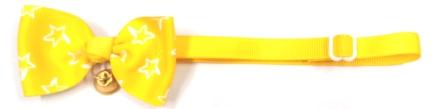 Puppy Love Fancy Neck Bow With Bell Yellow - Small