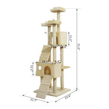 Pets Empire Cat Tree With Multi-Level & Condo Scratching Post