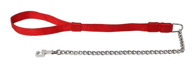 Kennel Chain Lead Thick (L = 20") (T = 4mm) with Premium Nylon Handle (W = 1 1/4")