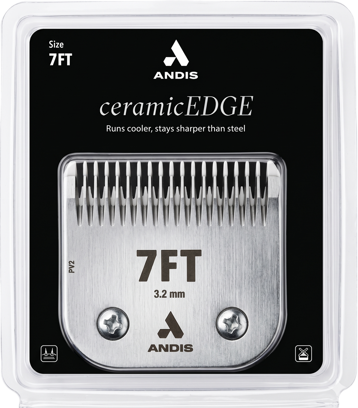 Andis Ceramic Blade, Size 7, W/24T Upper, 17 T Lower