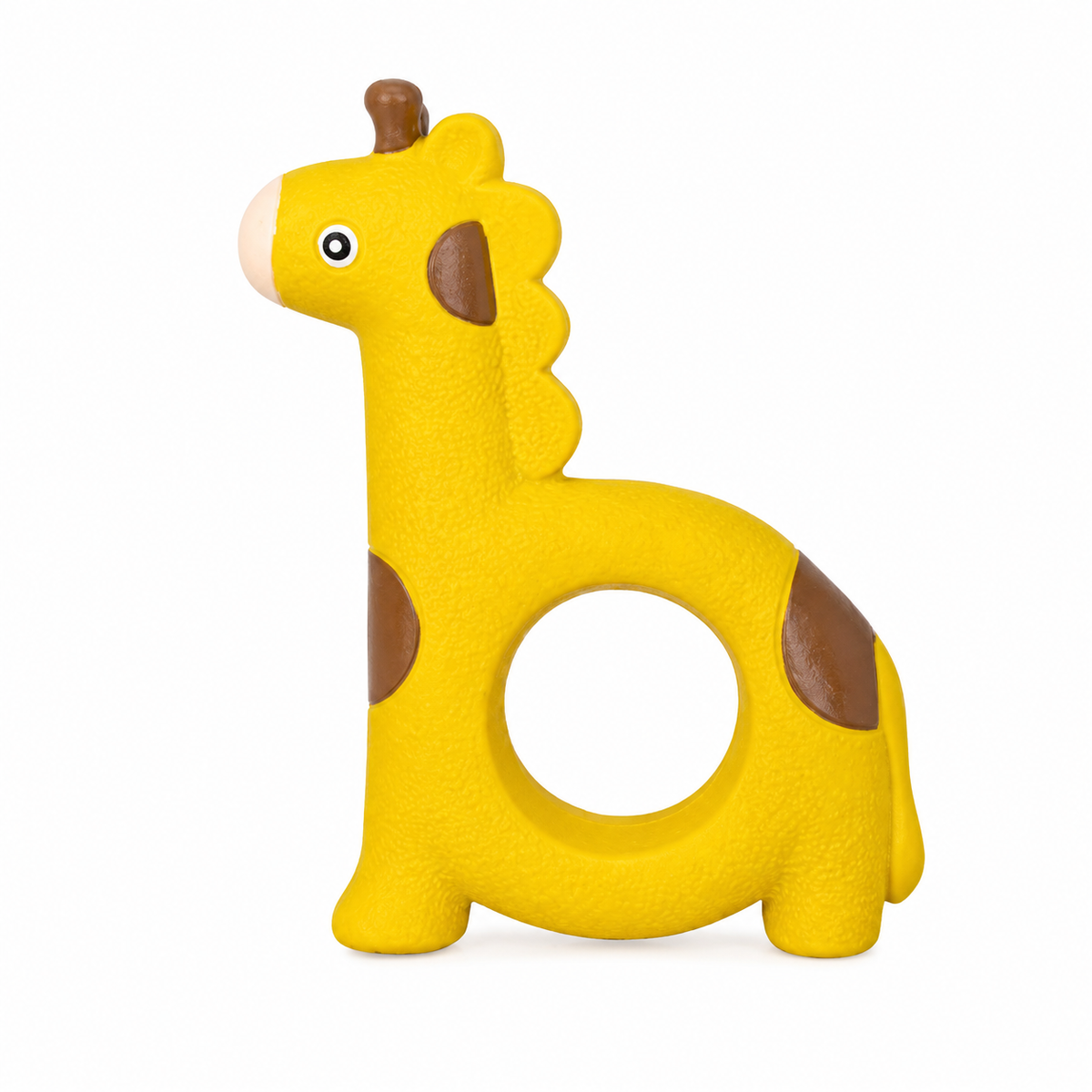 Squeeezys Holey Giraffe Yellow Latex Dog Toy