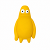 Squeeezys Monster Brother Yellow Squeaky Latex Dog Toy