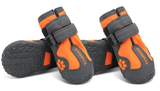 Truelove All Weather Dog Shoes With Best Reflective Straps Set Of 4- Neon Orange