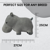 Basil Cuddly Soft Hippo Plush Dog Toy