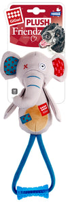 GiGwi Plush Friendz With TPR Johnny Stick Elephant Dog Toy