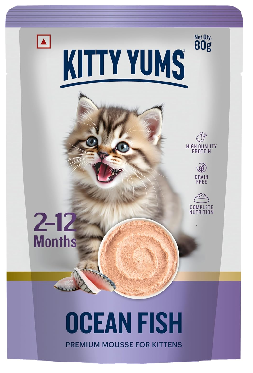 Kitty Yums Ocean Fish Premium Mousse For Kittens