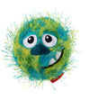 Gigwi Crazy Ball Plush Friendz With Foam Rubber Ball Squeaker - Green/Blue