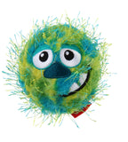 Gigwi Crazy Ball Plush Friendz With Foam Rubber Ball Squeaker - Green/Blue