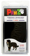 Pawz Waterproof Dog Boots - X Large - Black 12 Pcs