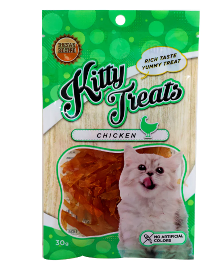 Rena's Kitty Treats Soft Chicken Jerky Sliced