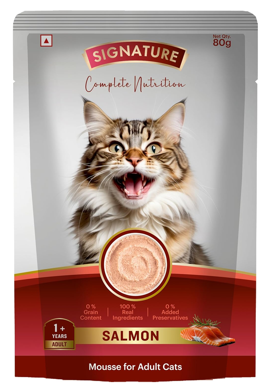 Signature Grain Zero Wet Salmon Mousse For Adult Cats