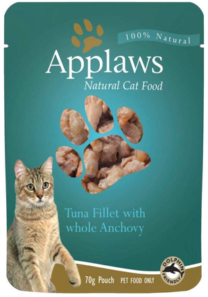 Applaws Tuna Fillet With Whole Anchovy - (Pouch)