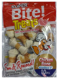 Super Bite Treats Chicken Knotted Bone - 3 Inches