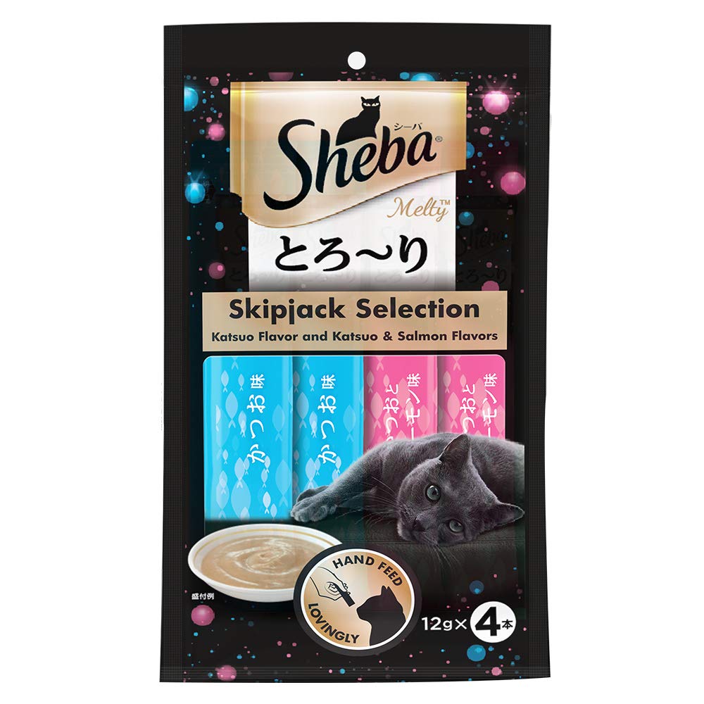 Sheba : Melty Skipjack Selection Creamy Cat Treat – Katsuo & Salmon Flavors