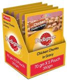 Pedigree Chicken Chunks In Gravy For Puppy (5 Pouch x 70 Gms) - New Offer