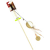 Smarty Pet Wooden Wand Stick With Ball & Bells Feathers Toy For Cat