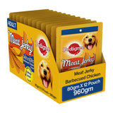 Pedigree Meat Jerky Barbecued Chicken Flavour 80 G (Pack Of 12) - Ecom Pack