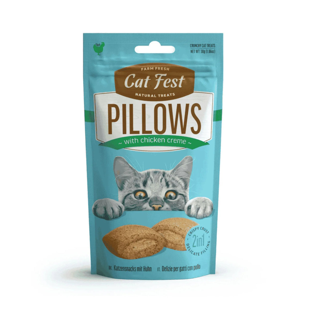 Cat Fest Farm Fresh Pillows with Chicken Creme Natural Cat Treats