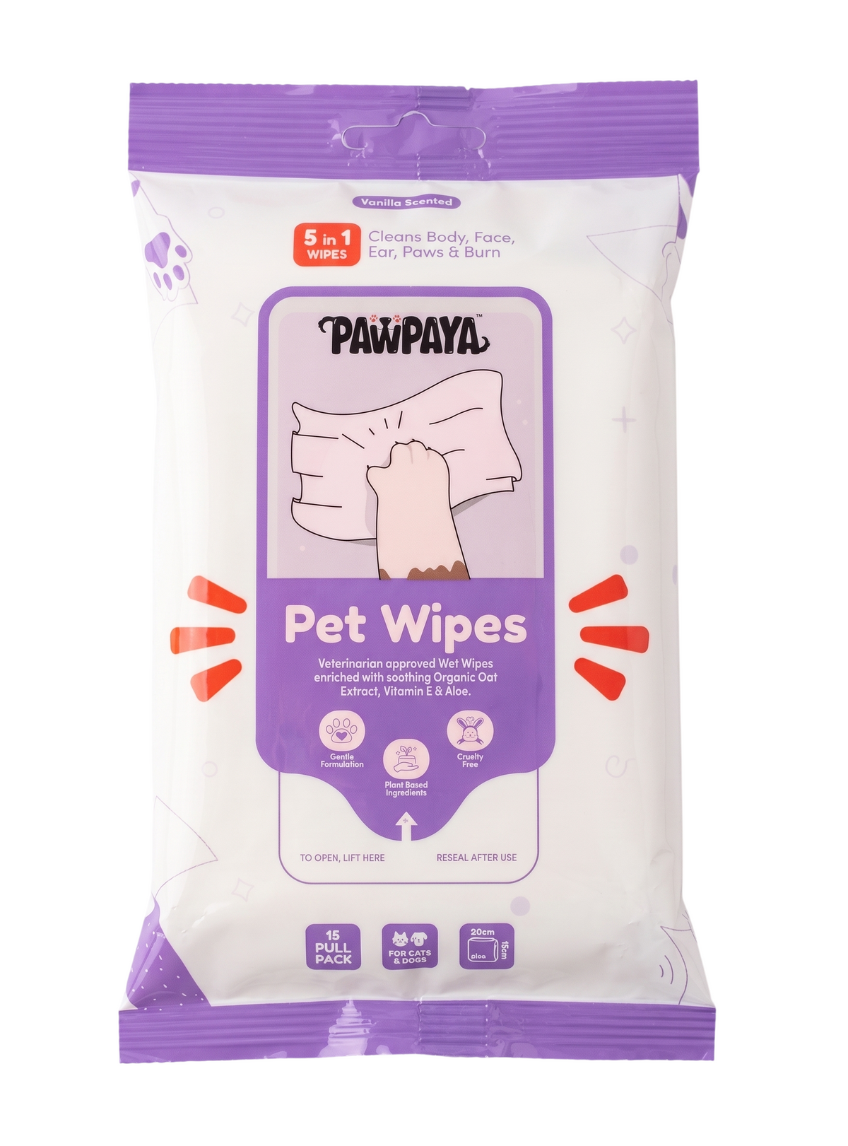 Pawpaya Pet Wipes For Dogs And Cats