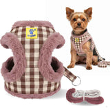A+a Pets Fur Harness & Leash Set For Cats & Small Dogs