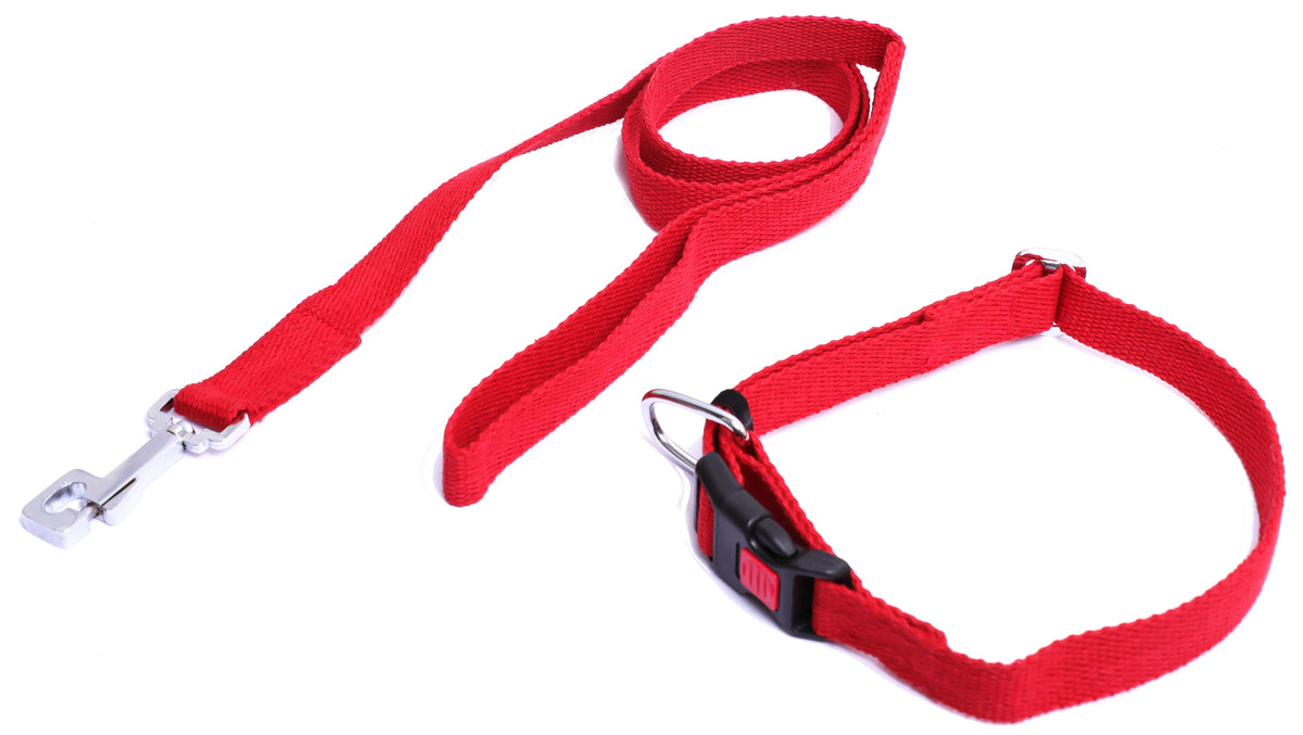 Kennel Cotton Adjustable Click Lock Collar (W = 1 ")