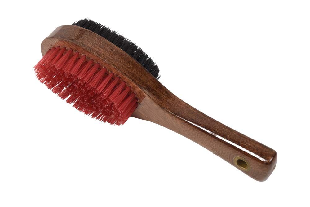 Kennel Premium Double Sided Bristle Pet Brush with Wooden Handle