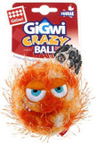 Gigwi Crazy Ball Plush Friendz With Foam Rubber Ball Squeaker - Orange