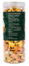 Naughty Pet Gluten Free Sea Weeds Cheese, Gelatin & Charcoal Non Veg Dog Biscuit - (Jar)