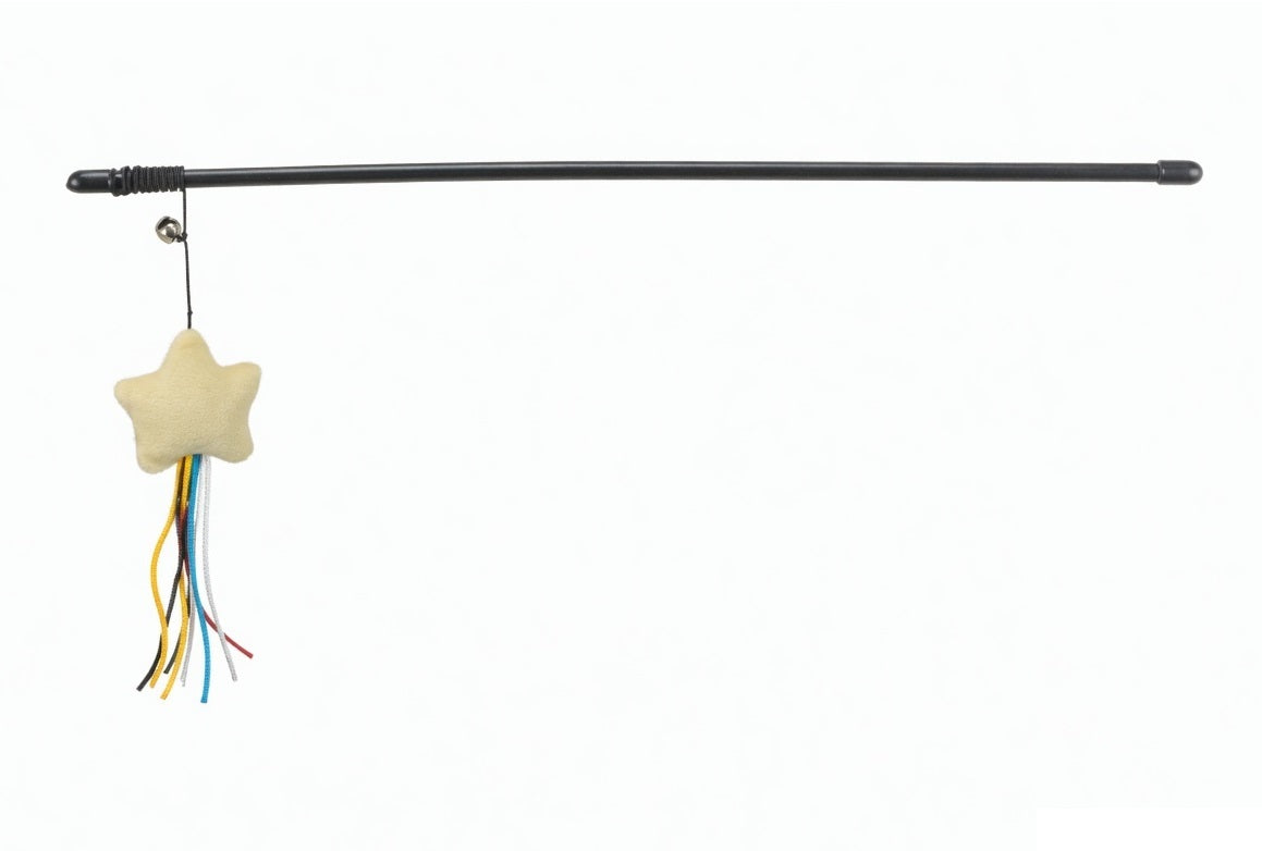 Trixie Playing Rod Star Plastic Plush Catnip Toy For Cats