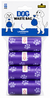 Kennel Lavender Scented Dog Waste Bags (Poop Bags) – 4 Rolls x 15 Bags Each