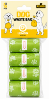 Kennel Lemon Scented Dog Waste Bags (Poop Bags) – 4 Rolls x 15 Bags Each