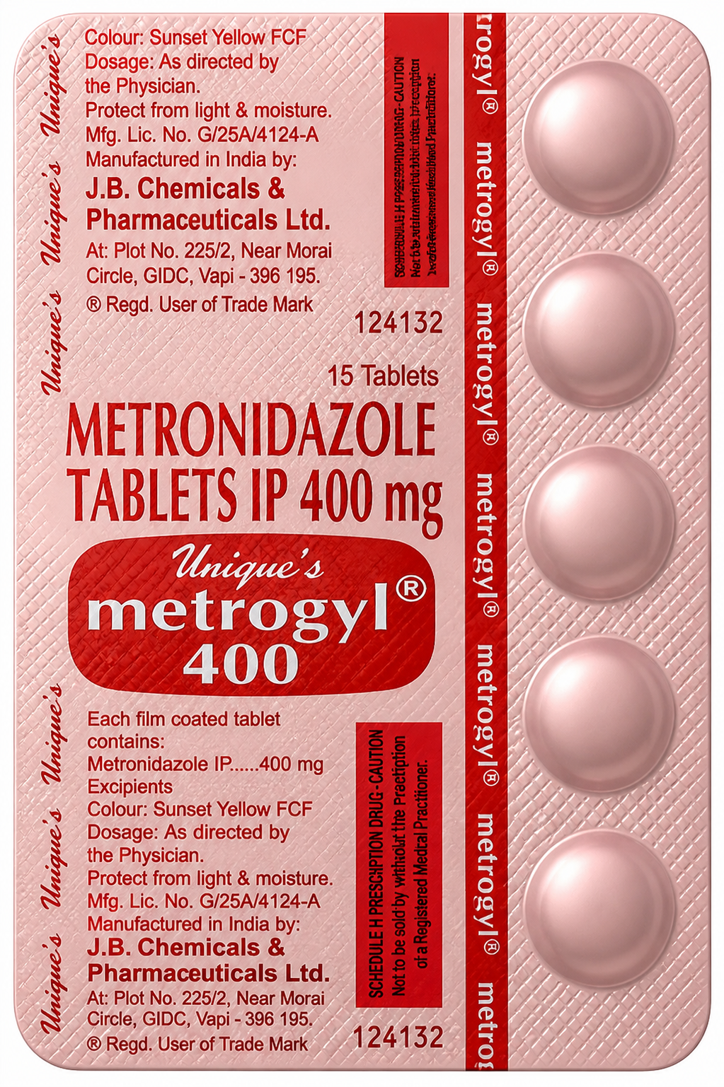 JB Metrogyl IP Tablet 400mg