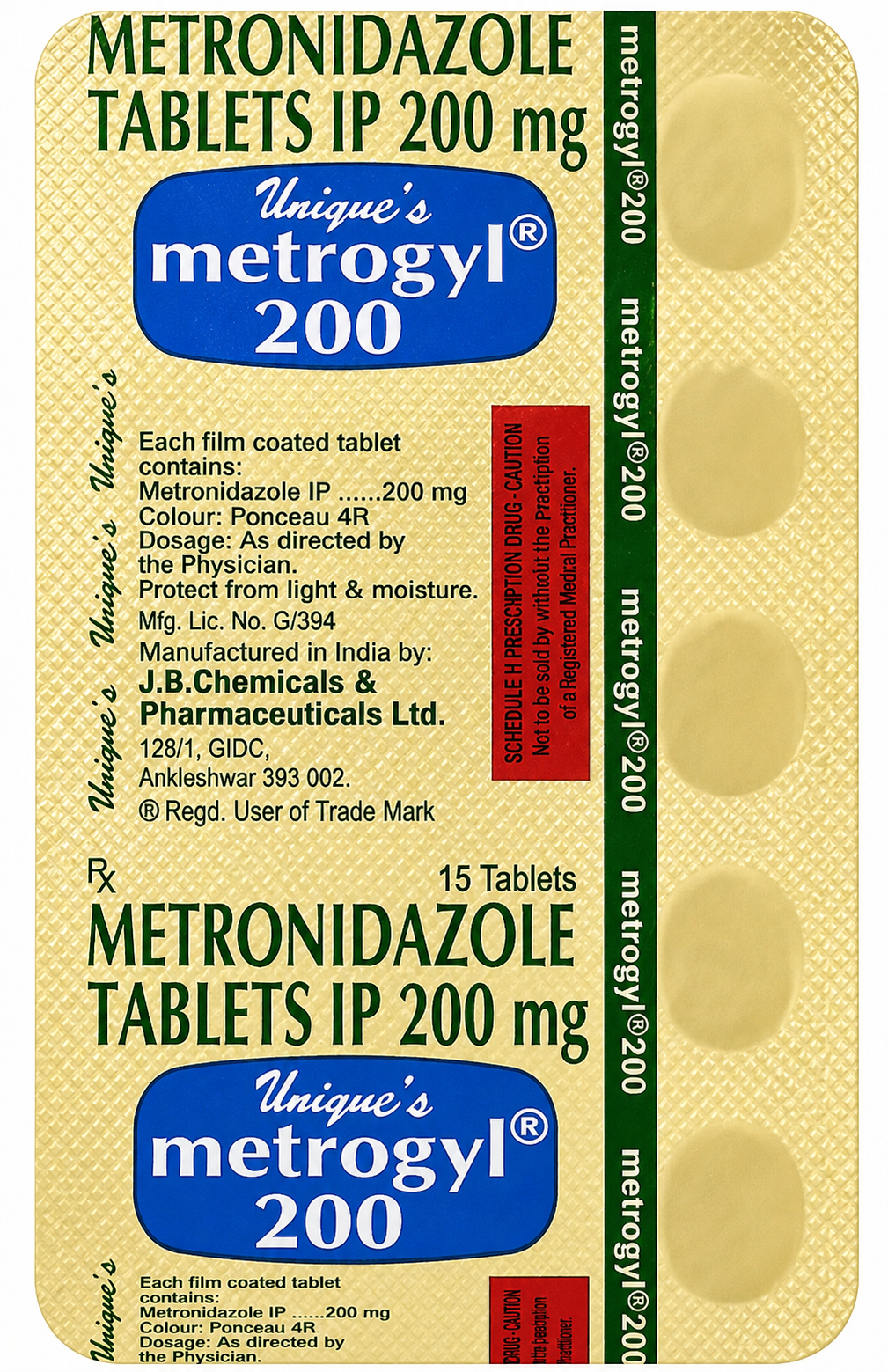 JB Metrogyl IP Tablet 200mg