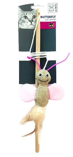 Butterfly cat toy deals wand