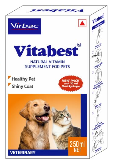Virbac Vitabest Natural Vitamin Supplement For Dogs & Cats