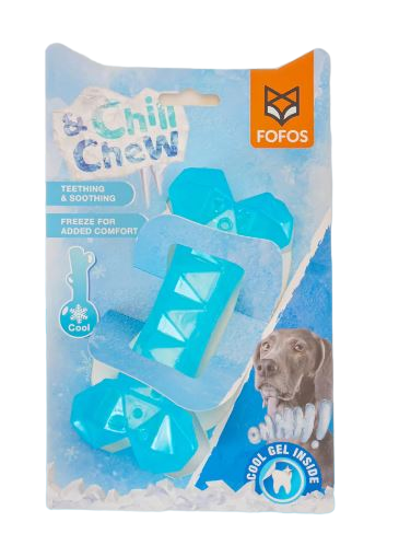 Fofos Cooling Bone Chill & Chew Freeze Dog Toy