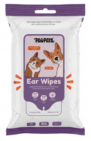 Pawpaya Ear Wipes For Dogs And Cats