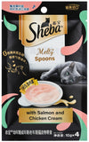 Sheba Melty Spoons With Salmon & Chicken Cream Lickable Creamy Cat Treats