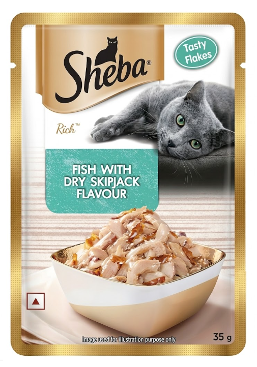 Sheba Fish With Dry Skipjack Premium Cat Wet Food
