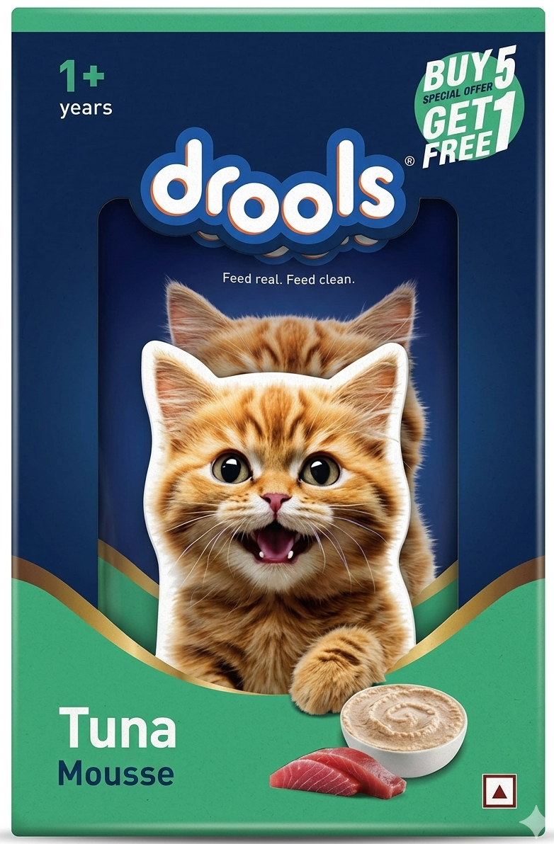 Drools Tuna Mousse Adult Cat Gravy Pouch Buy 5 Get 1 Free