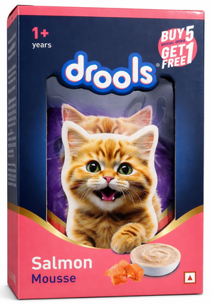 Drools Salmon Mousse Adult Cat Gravy Pouch Buy 5 Get 1 Free