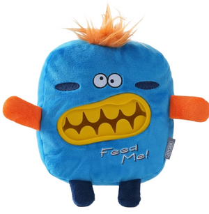 Joyser Bobby Squeaky Plush Dog Toy – Blue & Yellow