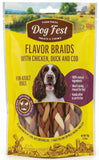 Dogfest Flavor Braids With Chicken Duck & Cod Treats For Adult Dogs