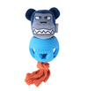 Joyser Cageball Rubber Ball With Bear Dog Toy-Dark Blue
