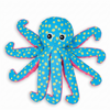 Fofos Sealife Plush Octopus Dog Toy Blue